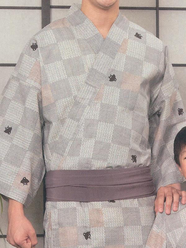 Yukata Kimono Obi Belt (Gray)