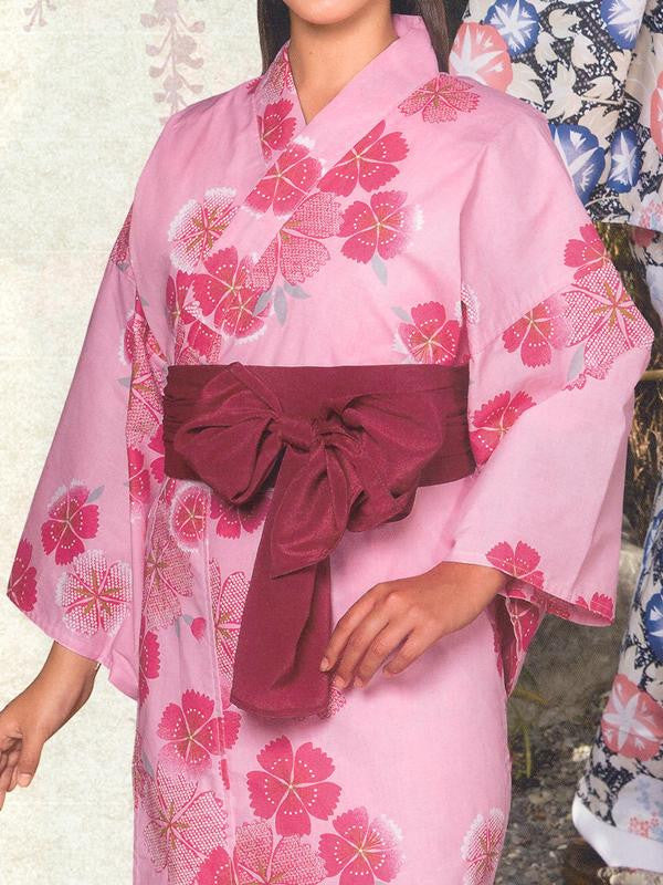 Dianthus (Pink) & Dianthus (Green) Yukata Kimono