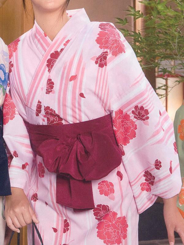 Cool Flower (Blue) & Rose (Pink) Yukata Kimono